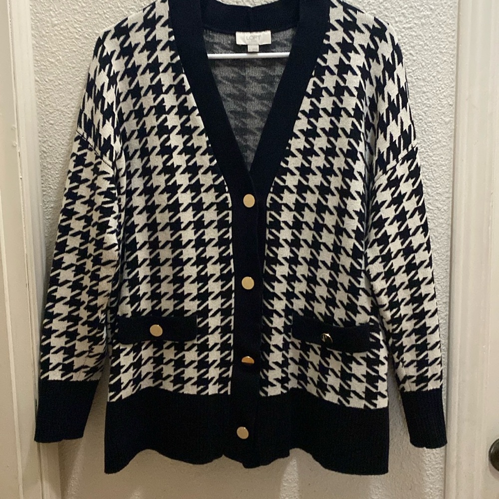 LOFT Sweater/Cardigan Womens Size L 100% Cotton - Picture 1 of 6